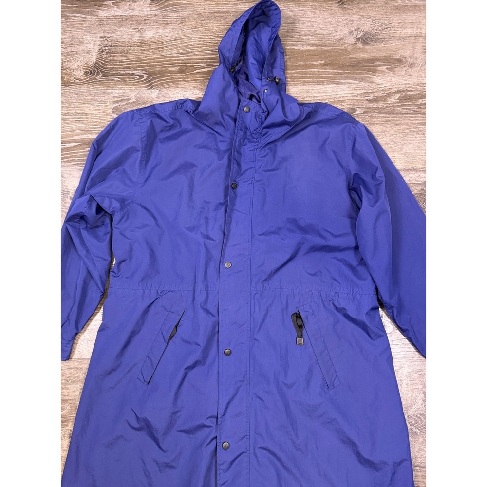 Outback Trading Company Mens Packable Long Rain Duster Waterproof Coat L Blue - Picture 2 of 9